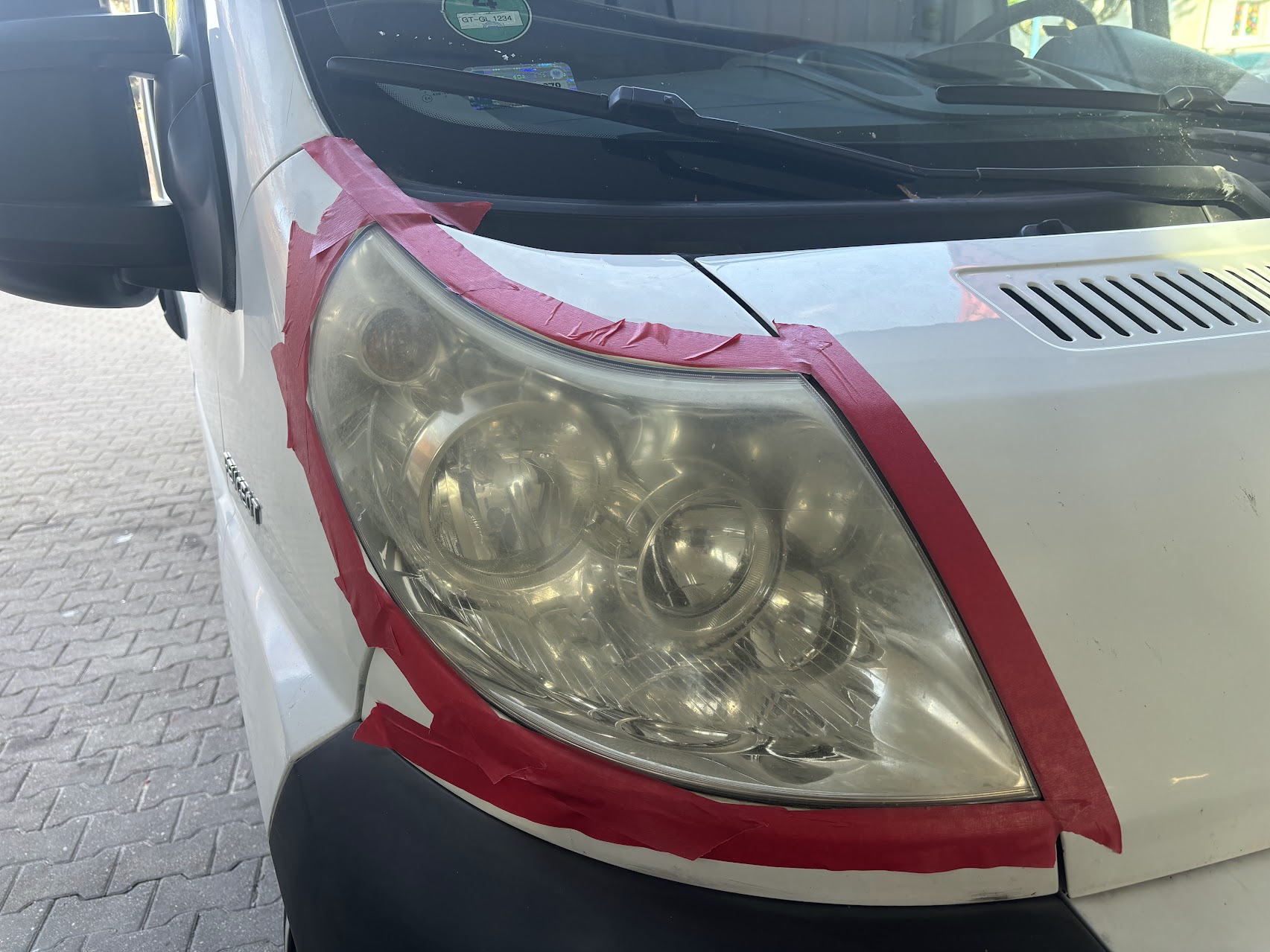 Polerowanie lamp - Przed