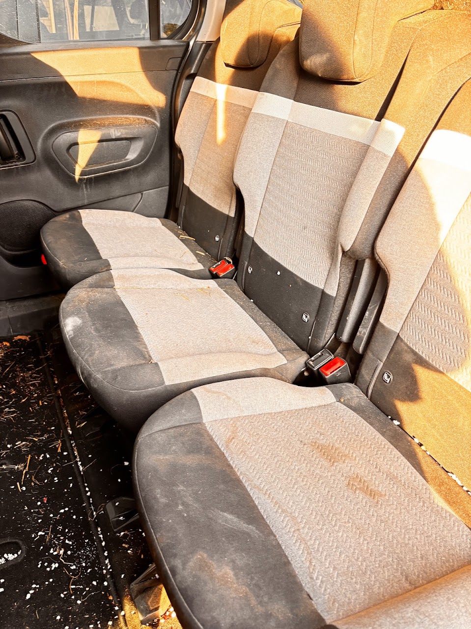 Czyszczenie wnętrza pojazdu - Przed